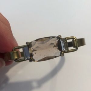 Gold Bracelet with Brown Gem Stone